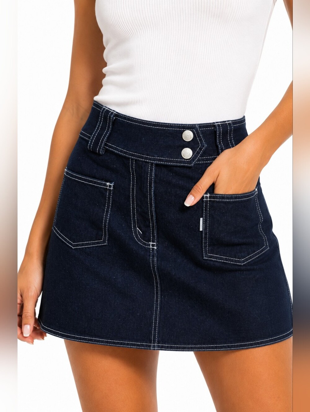 Levi's SilverTab Y2K A-Line Denim Mini Skirt Women's Medium NWT